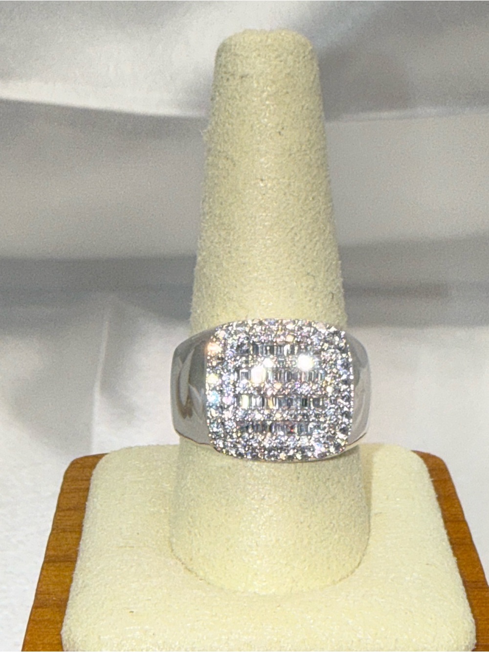 Size 10 Silver Filled AAA CZ Iced Out Ring